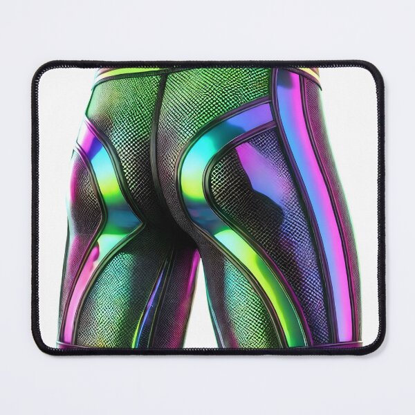 Item preview, Vibrant athletic shorts with holographic sheen on black background designed and sold by Creative88Art.