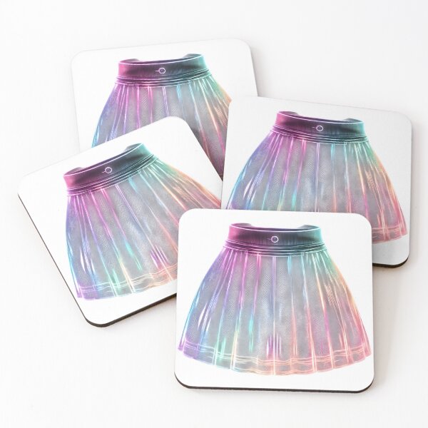 Item preview, Vibrant holographic skirt with neon lights and pleated design designed and sold by Creative88Art.