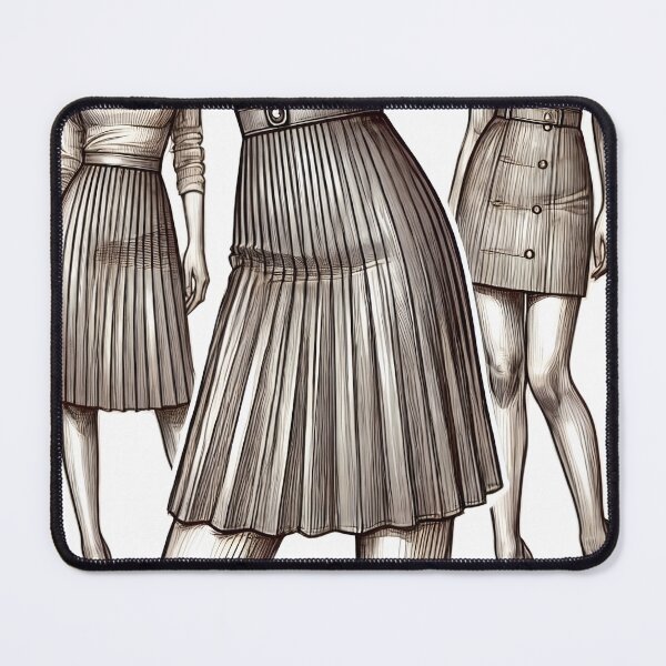 Item preview, Elegant women's skirts in stylish pleated designs and outfits designed and sold by Creative88Art.