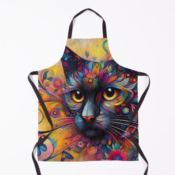 Item preview, Flowered Cat Tapestry designed and sold by TinCatOutPost.