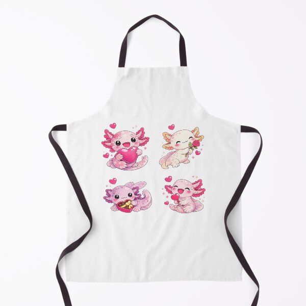 Item preview, Cute Axolotl Valentine Love Set – Kawaii Pink Axolotl Illustration designed and sold by RetroPop23.