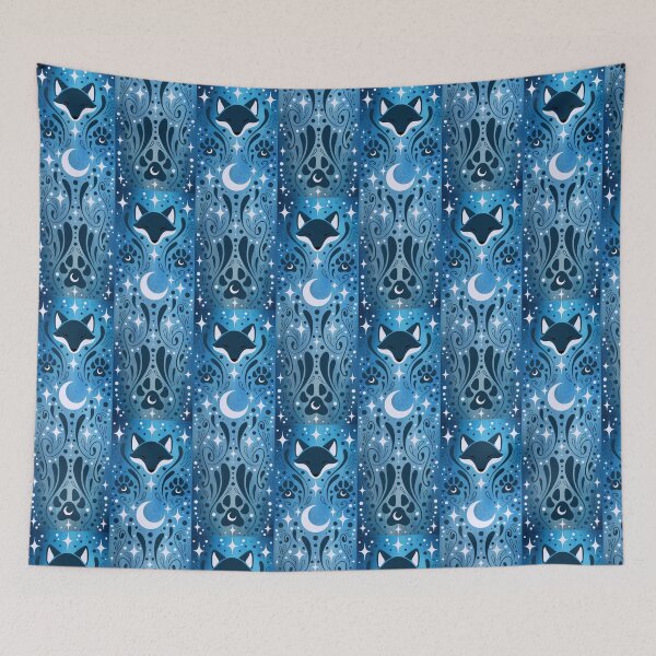Item preview, Mystical fox and moon blue designed and sold by Aakanksha97.