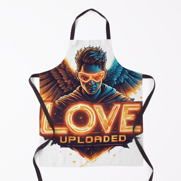 Item preview, Cyberpunk Angel Hero With Glowing Love Sign designed and sold by newvisionart191.