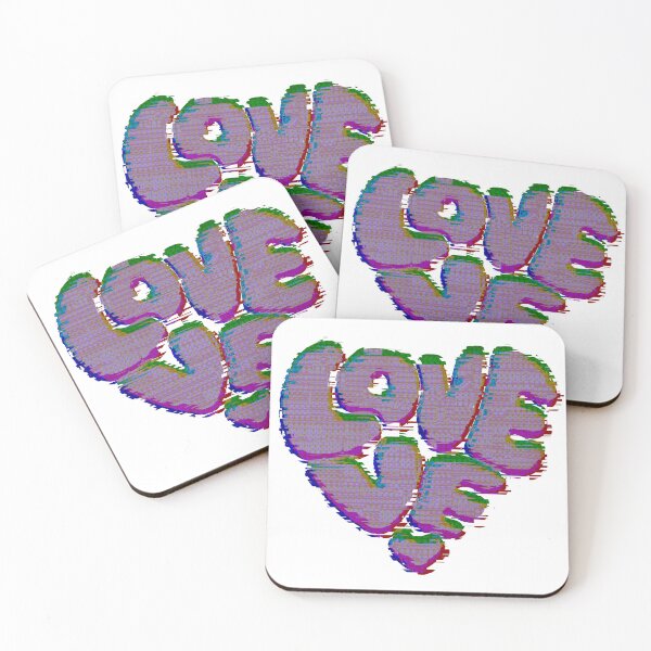 Item preview, LOVE – Glitch Heart with Icons designed and sold by tviyluv.