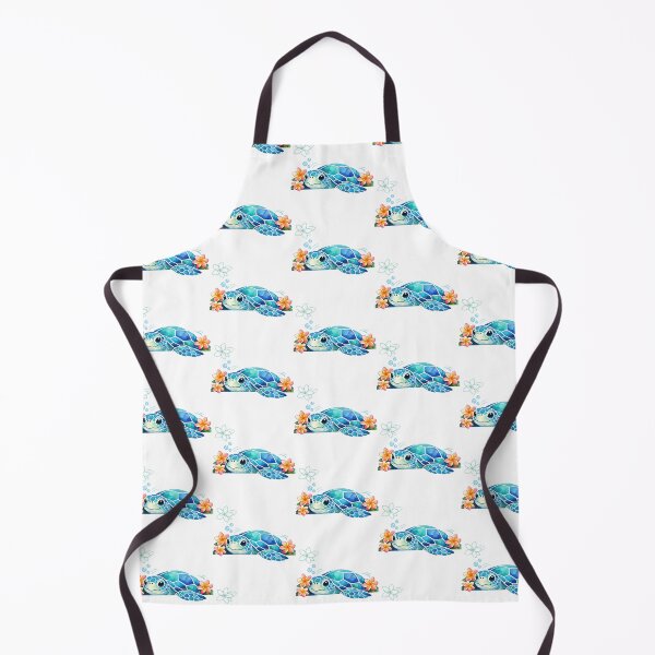 Item preview, Peekaboo Mosaic Sea Turtle with Plumeria Watercolor Geometry designed and sold by zoughlal.