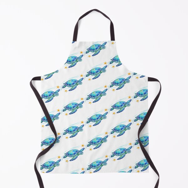 Item preview, Diagonal Swimming Mosaic Sea Turtle with Bubble Trail Watercolor designed and sold by zoughlal.