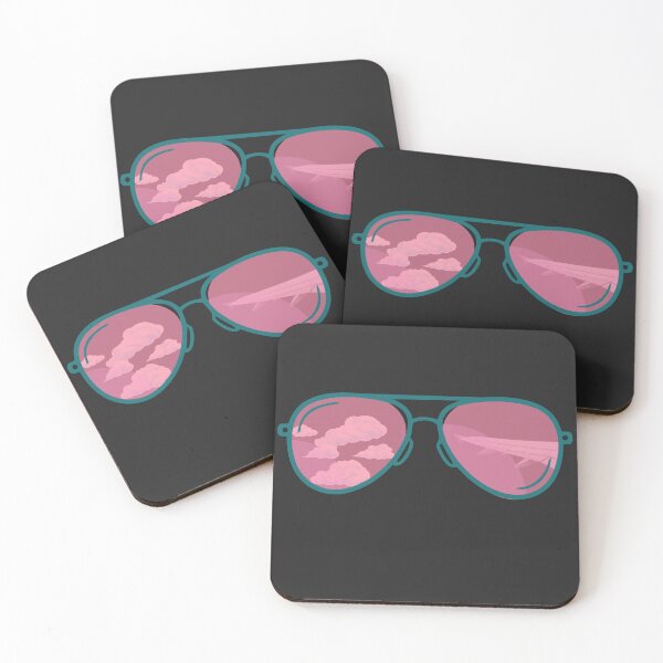 Item preview, Welcome to My Pink World - Pink Aviation design Turquoise Glasses designed and sold by MirAgi.
