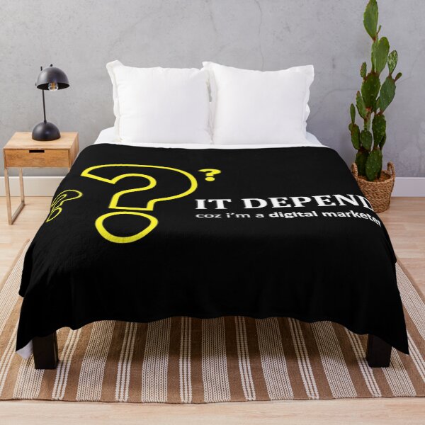 Item preview, The Marketer's Ultimate Answer It Depends (Black Background) designed and sold by Profes Studo.
