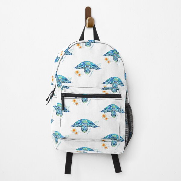 Item preview, Top Peek Mosaic Sea Turtle with Downward Swim Motion and Plumeria designed and sold by zoughlal.