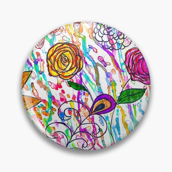 Item preview, My Garden Grows – Vibrant Floral Splash Art with Butterflies and Leave designed and sold by Artondra Hall.