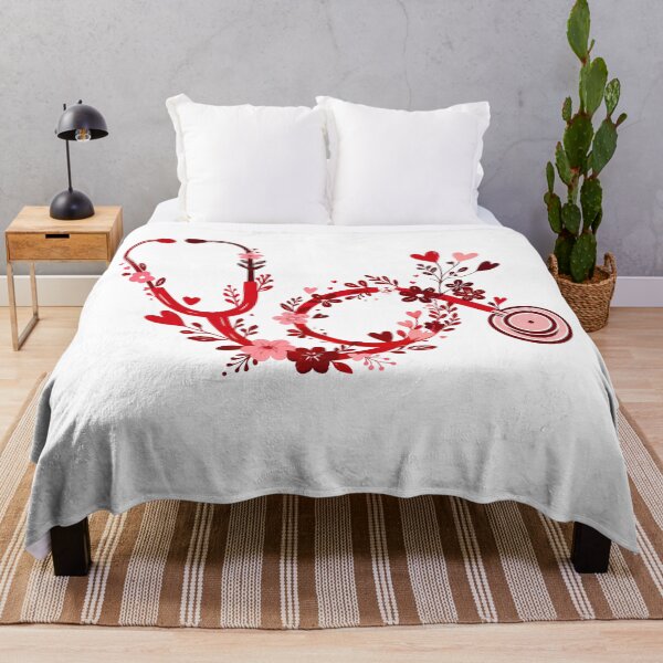 Item preview, Floral Nurse Stethoscope Valentine , Valentines Day Nursing  designed and sold by Starry Night Creative Art.