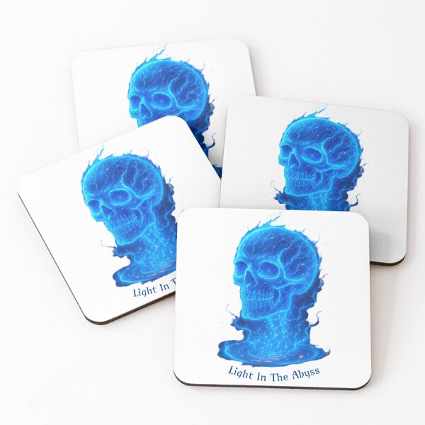 Item preview, Light In The Abyss Glowing Blue Skull designed and sold by JoysByTanja.