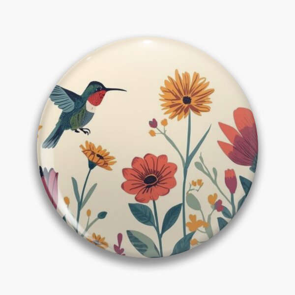 Item preview, Beautiful, colorful hummingbirds among flowers designed and sold by Knock on my door.