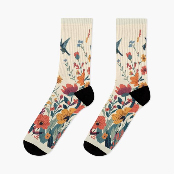 Item preview, Beautiful, colorful hummingbirds among flowers designed and sold by Knock on my door.