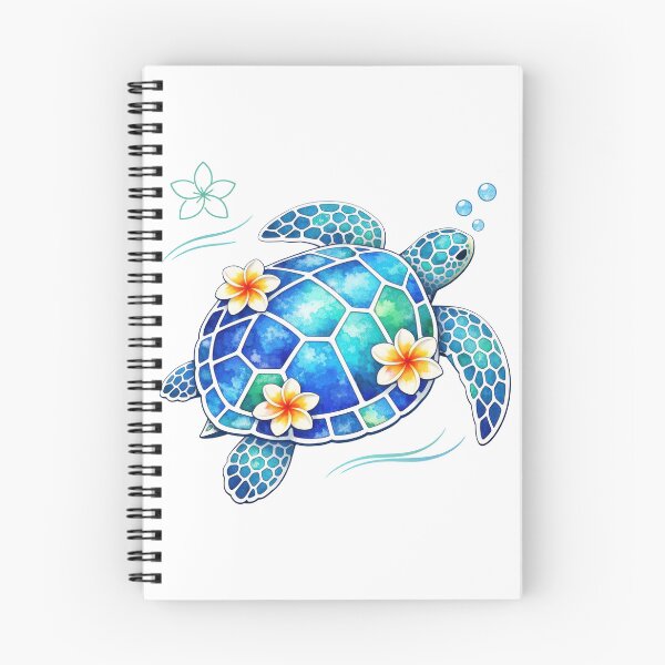 Item preview, Extra White Leading Stained Glass Mosaic Sea Turtle in Teal Watercolor designed and sold by zoughlal.