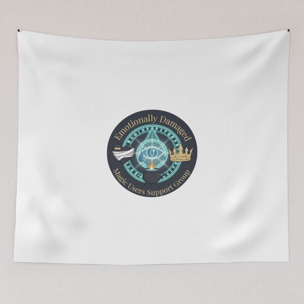 Item preview, Emotionally Damaged Magic Users Support Group Sticker designed and sold by OrikuStudio.