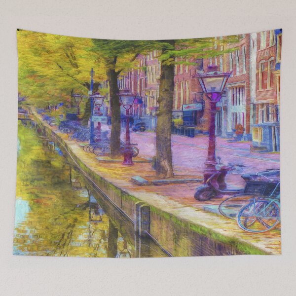Item preview, Amsterdam Canal Van Gogh Vibe designed and sold by Londonimages.