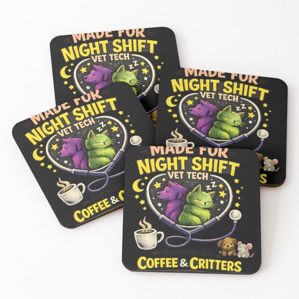 Item preview, Funny Vet Tech Night Shift - Coffee and Critters Veterinary designed and sold by Trendora Stor.