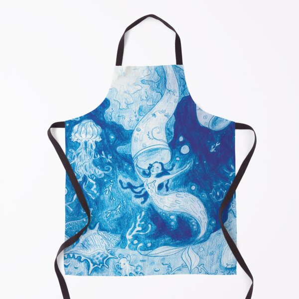 Item preview, Blue Mermaid Ocean Art Deep Sea Siren designed and sold by AmyChaseArt.