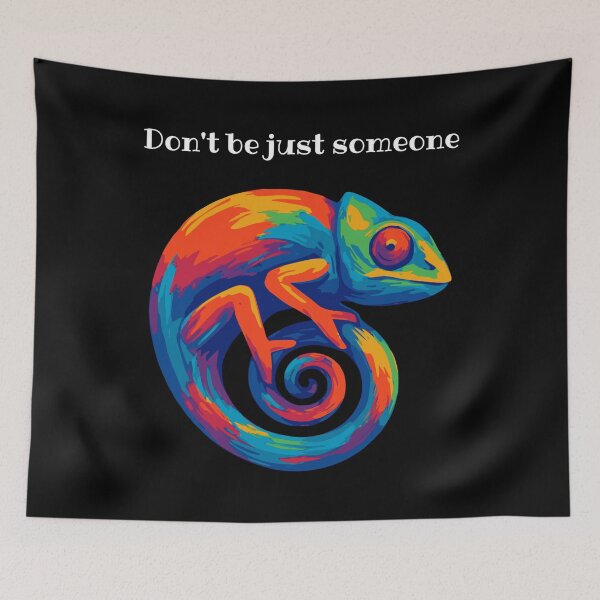 Item preview, Cool colorful chameleon art motif - gift idea - statement piece designed and sold by Like it Different.