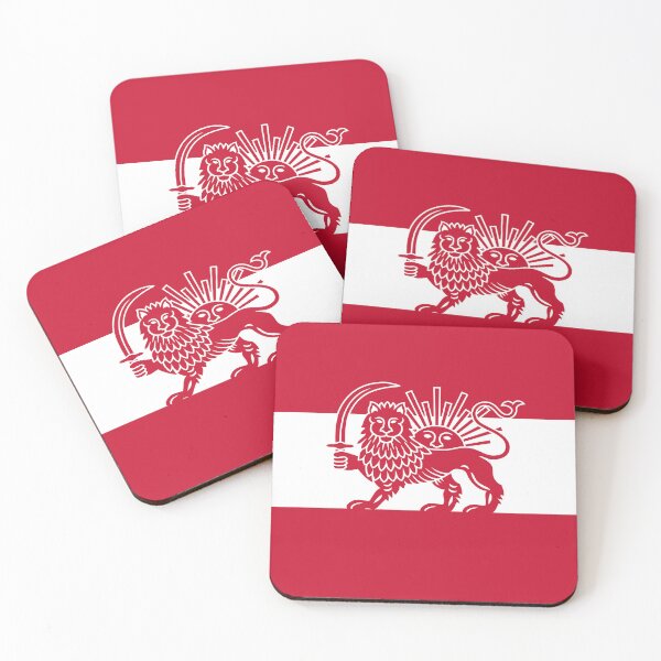 Item preview, Austrian–Iranian Heritage Flag | Lion and Sun Fusion designed and sold by FlagX.