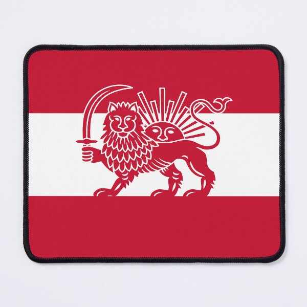 Item preview, Austrian–Iranian Heritage Flag | Lion and Sun Fusion designed and sold by FlagX.