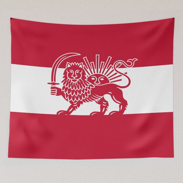Item preview, Austrian–Iranian Heritage Flag | Lion and Sun Fusion designed and sold by FlagX.