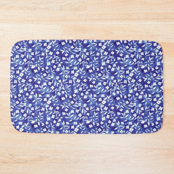 Item preview, Hand painted floral pattern in blue and white designed and sold by SaryandSaff.