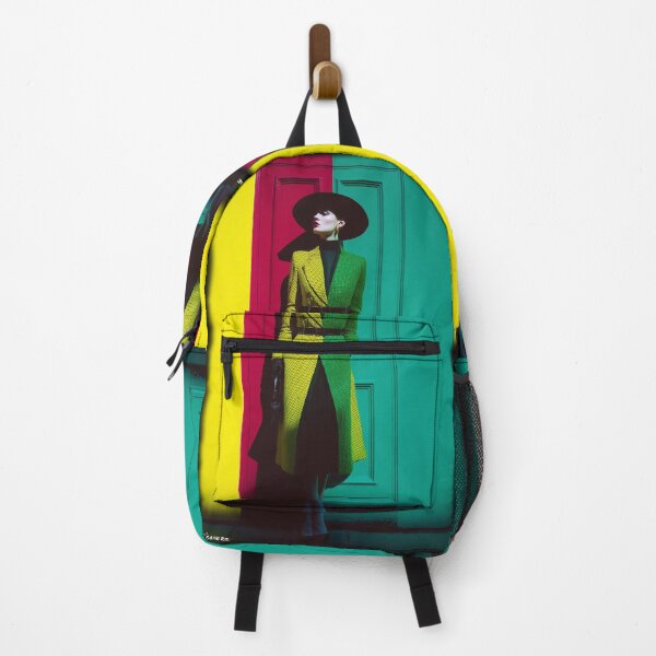 Item preview, Lady in red yellow green - glamorous fashion portrait designed and sold by KsaveraArt.