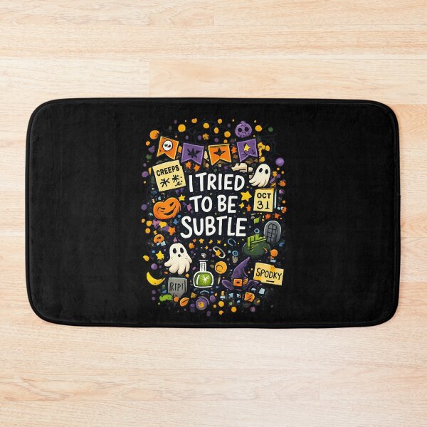 Item preview,  I Tried to Be Subtle – Funny Halloween Ghost Typography designed and sold by SidTastic .