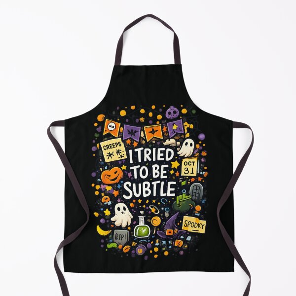 Item preview, I Tried to Be Subtle – Funny Halloween Ghost Typography designed and sold by SidTastic .