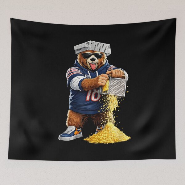 Item preview, Funny Bear Grating Cheese Illustration Quirky Mascot Humor Design Absurd Meme Style Animal Art Graphic for Fun Lovers designed and sold by JoyBoyStudio1.