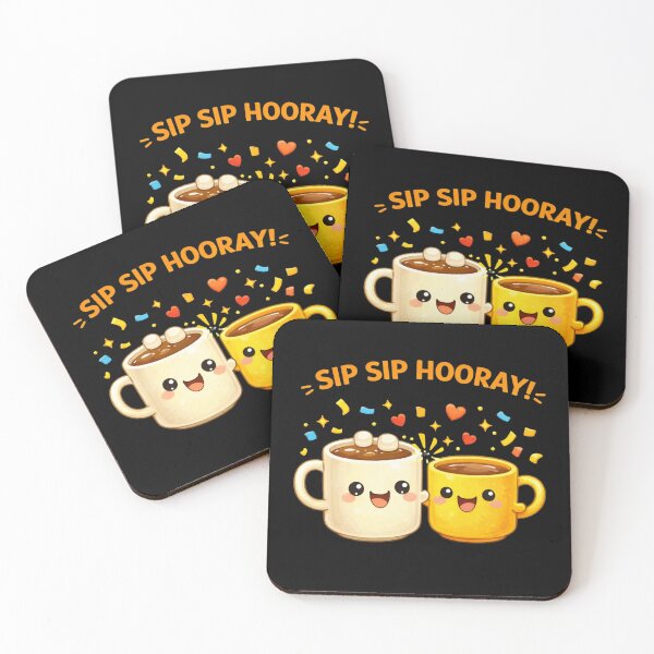 Item preview, Sip Sip Hooray Cute Coffee & Tea designed and sold by Papier Atelier Art.