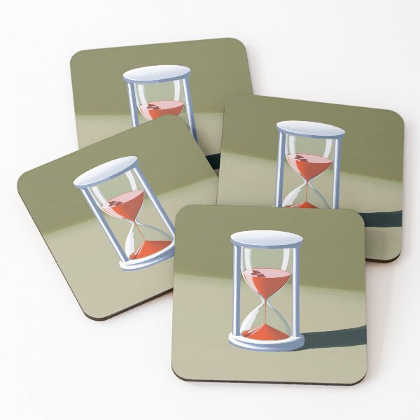 Item preview, Red sand timer on simple base designed and sold by anytka.