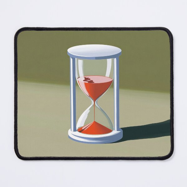 Item preview, Red sand timer on simple base designed and sold by anytka.