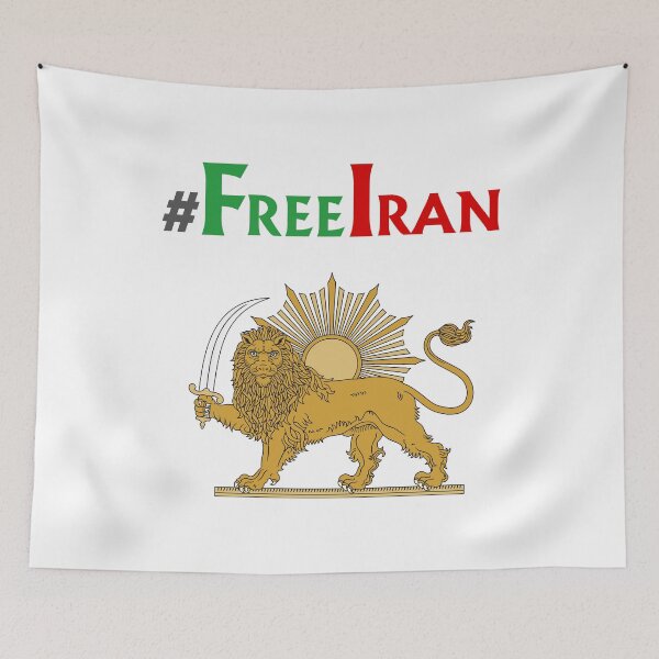 Item preview, FREE IRAN - #FREEIRAN - SHIRO KHORSHID - LION AND SUN EMBLEM - IRAN PROTEST designed and sold by ProgressiveMob.