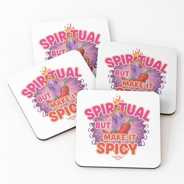 Item preview, Pegatina divertida "Espiritual pero picante" - Humor de brujas, descaro espiritual, broma astrológica designed and sold by RealVibeVault.