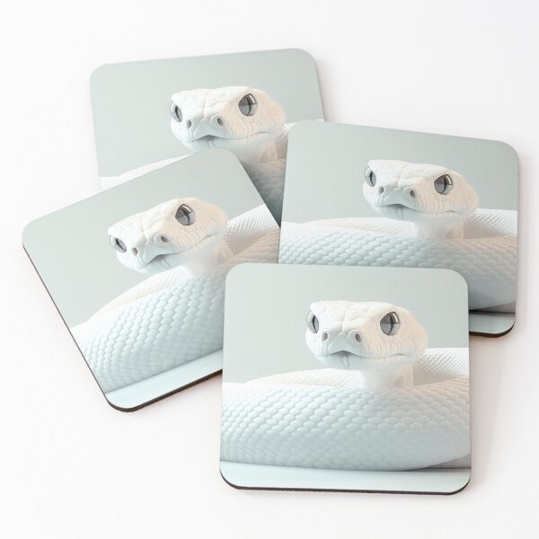 Item preview, White snake on light surface designed and sold by anytka.