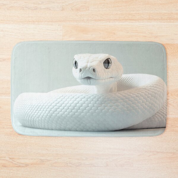 Item preview, White snake on light surface designed and sold by anytka.