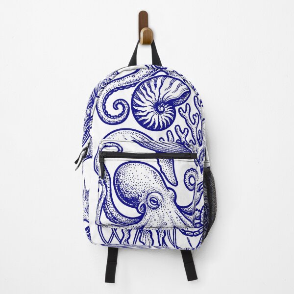 Item preview, Navy Blue Ocean Life - Vintage Blueprint Style designed and sold by DigitalGlade.