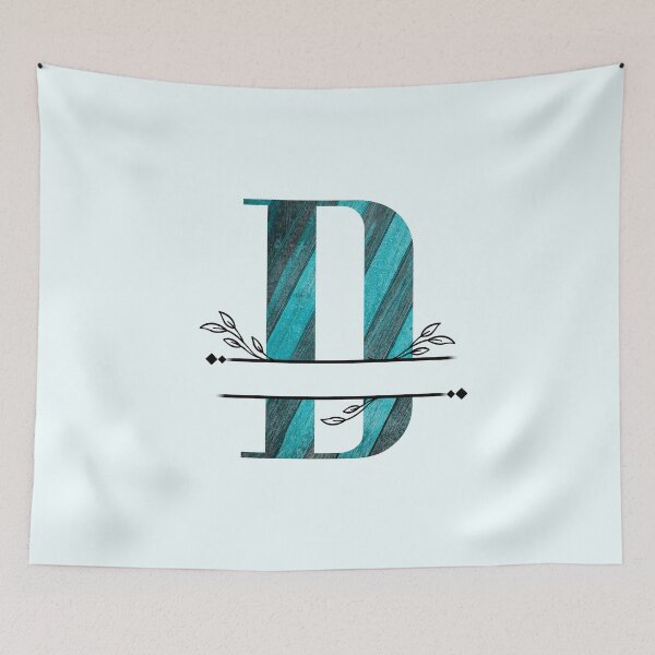Item preview, Monogram...D... with blue and black/grey wood background designed and sold by CHASAcreative.