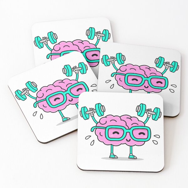 Item preview, Funny Gym Brain Workout | Smart Fitness Cartoon Sticker designed and sold by ZYNORAworld.