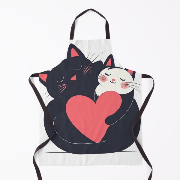 Item preview, Two cats express love with heart designed and sold by anytka.