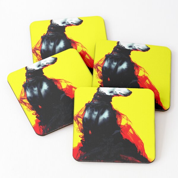 Item preview, Lady dog in red - glamorous fashion portrait designed and sold by KsaveraArt.