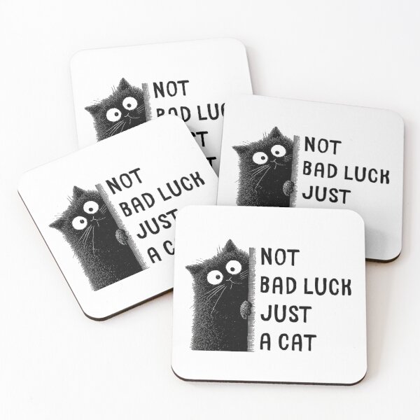 Item preview, Not Bad Luck Just a Cat - Cute Black Cat Friday the 13th designed and sold by TherezaDesign.