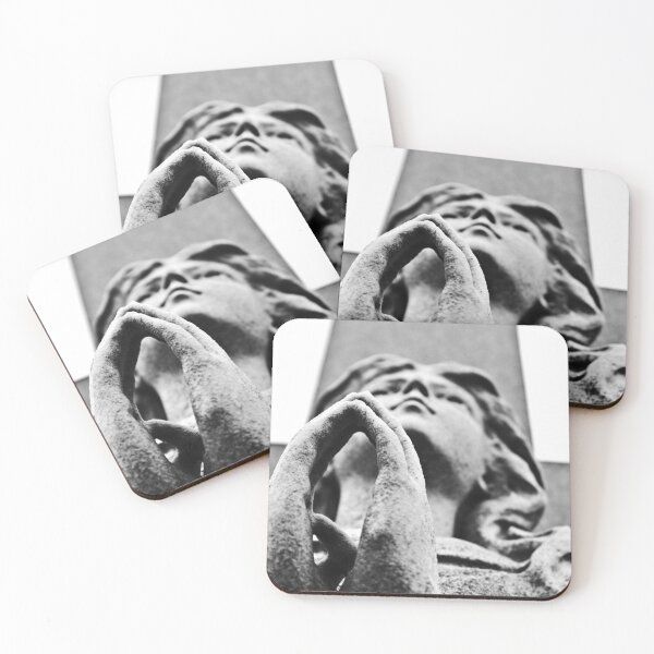 Item preview, Prayer – Grayscale Statue of Clasped Hands in Meditation and Peace designed and sold by Artondra Hall.