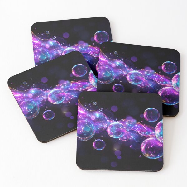 Item preview, Colorful bubbles in dark space designed and sold by anytka.