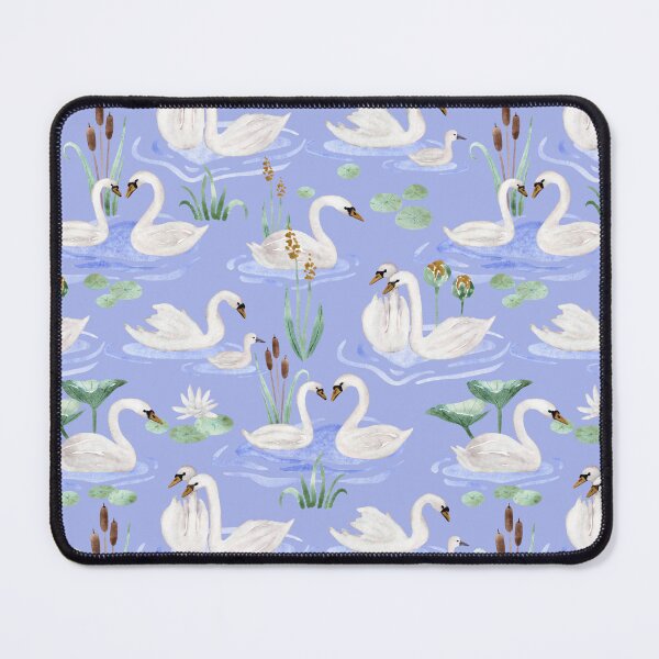 Item preview, Swan Lake in Watercolor Pattern (Light Blue) designed and sold by andrebalest.art.