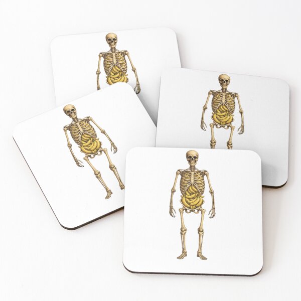Item preview, Skeleton Full of Bananas – Weird Funny Anatomy Art designed and sold by PRfoxy.