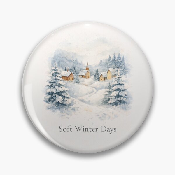 Item preview, Soft Winter Days – Cozy Snow Village Watercolor Illustration designed and sold by SidTastic .